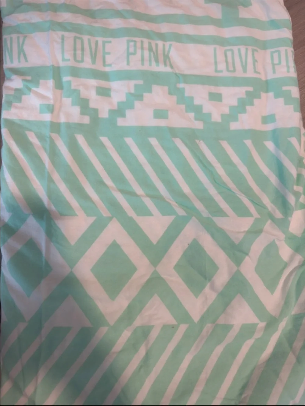 PINK Victoria's Secret Y2K Mint & White RARE Duvet cover